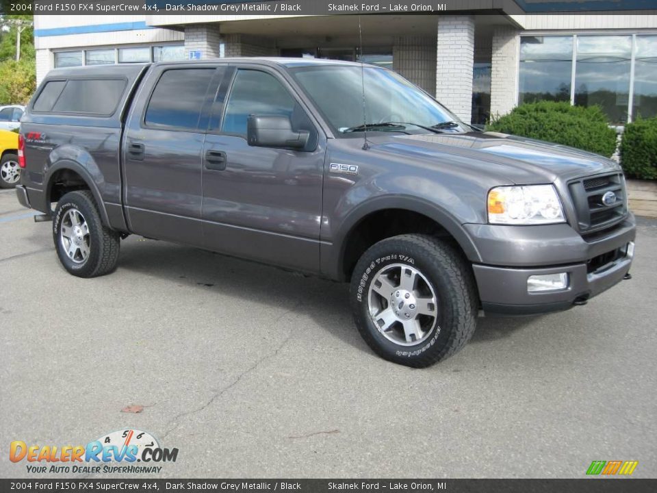 2004 Ford F150 FX4 SuperCrew 4x4 Dark Shadow Grey Metallic / Black Photo #15