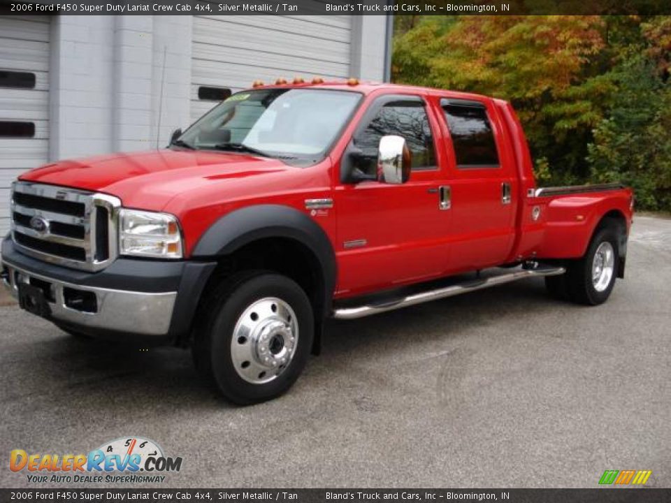 2006 Ford F450 Super Duty Lariat Crew Cab 4x4 Silver Metallic / Tan Photo #9