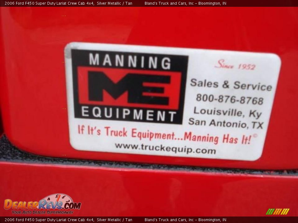 2006 Ford F450 Super Duty Lariat Crew Cab 4x4 Silver Metallic / Tan Photo #18