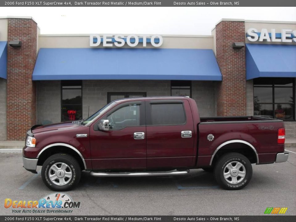 2006 Ford F150 XLT SuperCrew 4x4 Dark Toreador Red Metallic / Medium/Dark Flint Photo #1