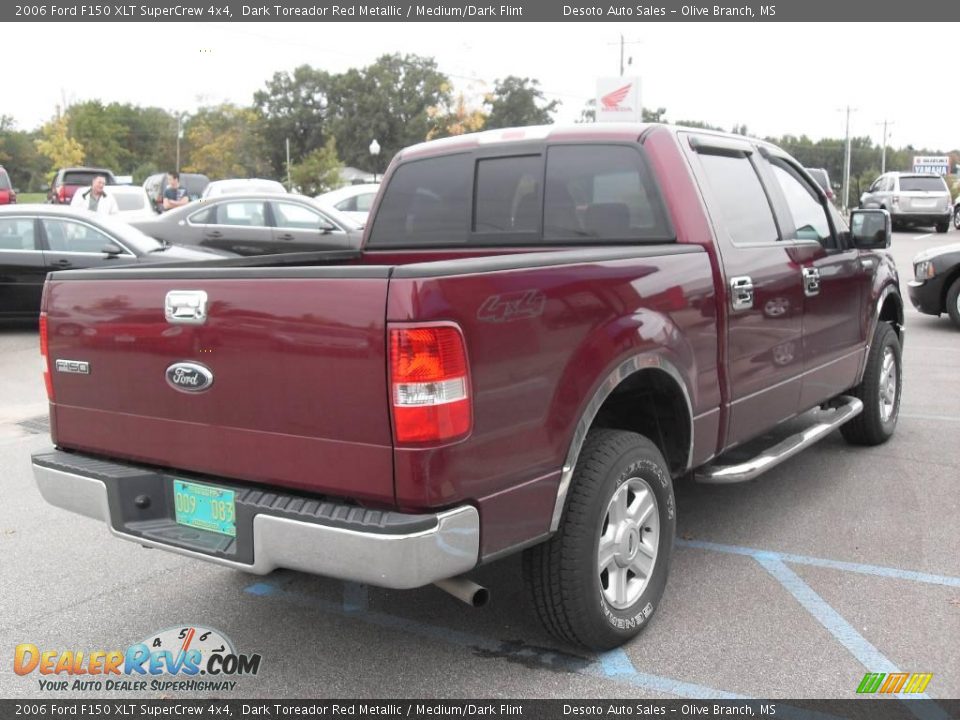 2006 Ford F150 XLT SuperCrew 4x4 Dark Toreador Red Metallic / Medium/Dark Flint Photo #6