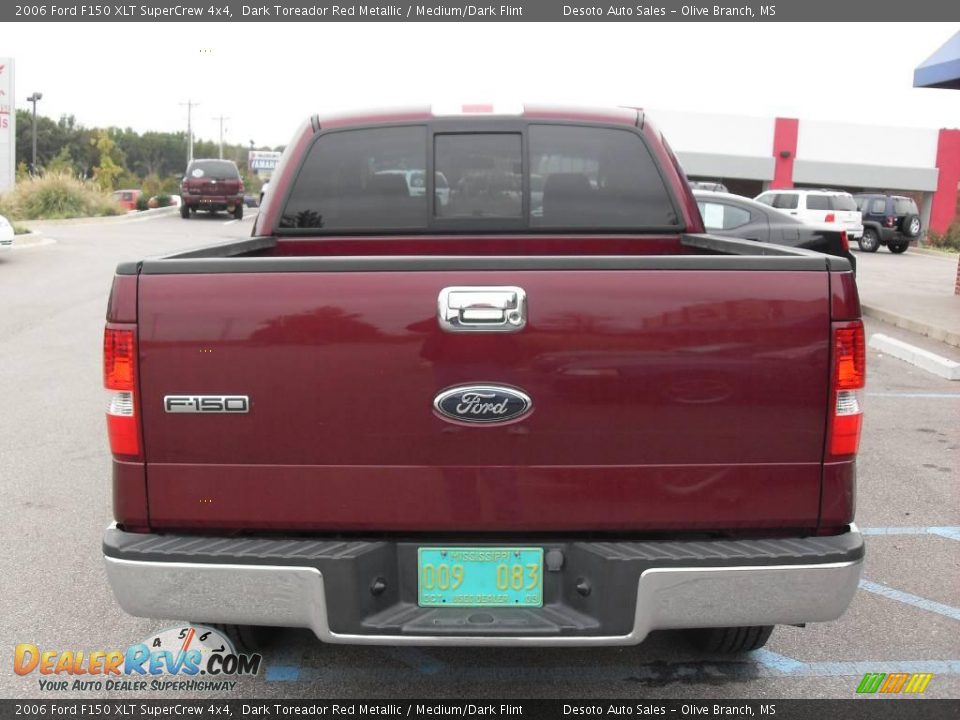 2006 Ford F150 XLT SuperCrew 4x4 Dark Toreador Red Metallic / Medium/Dark Flint Photo #7