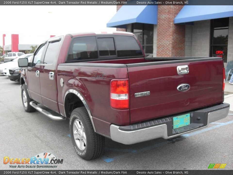 2006 Ford F150 XLT SuperCrew 4x4 Dark Toreador Red Metallic / Medium/Dark Flint Photo #8