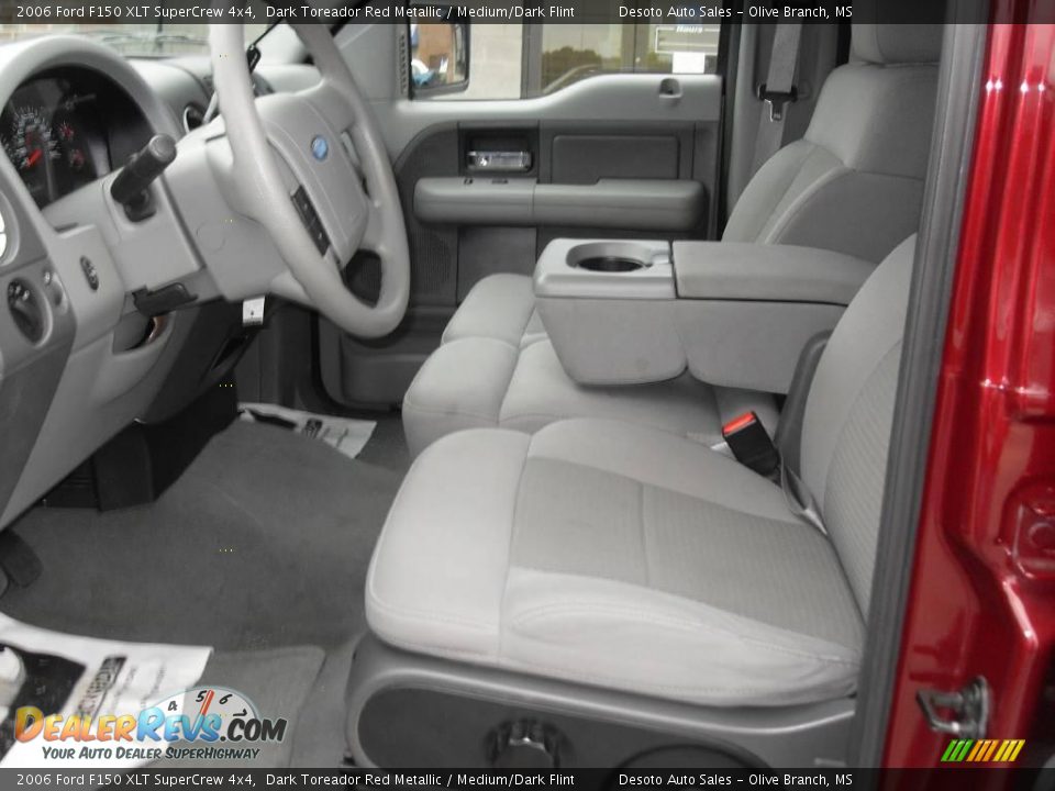 2006 Ford F150 XLT SuperCrew 4x4 Dark Toreador Red Metallic / Medium/Dark Flint Photo #14