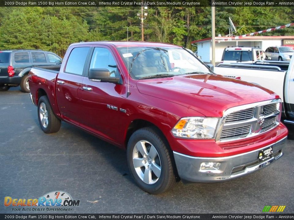 2009 Dodge Ram 1500 Big Horn Edition Crew Cab Inferno Red Crystal Pearl / Dark Slate/Medium Graystone Photo #1