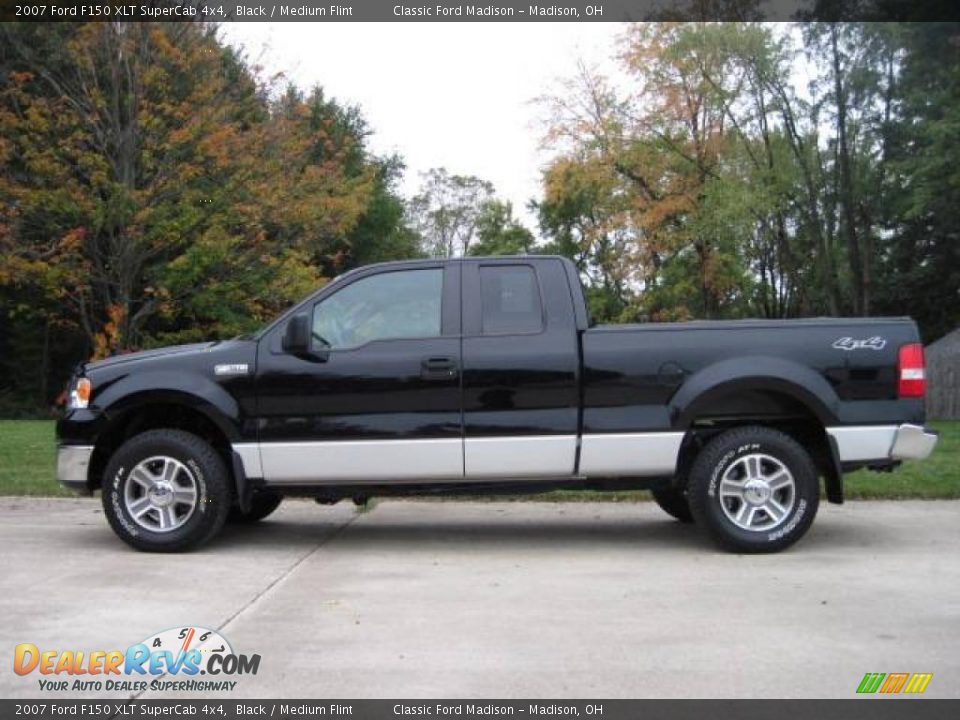 2007 Ford F150 XLT SuperCab 4x4 Black / Medium Flint Photo #4