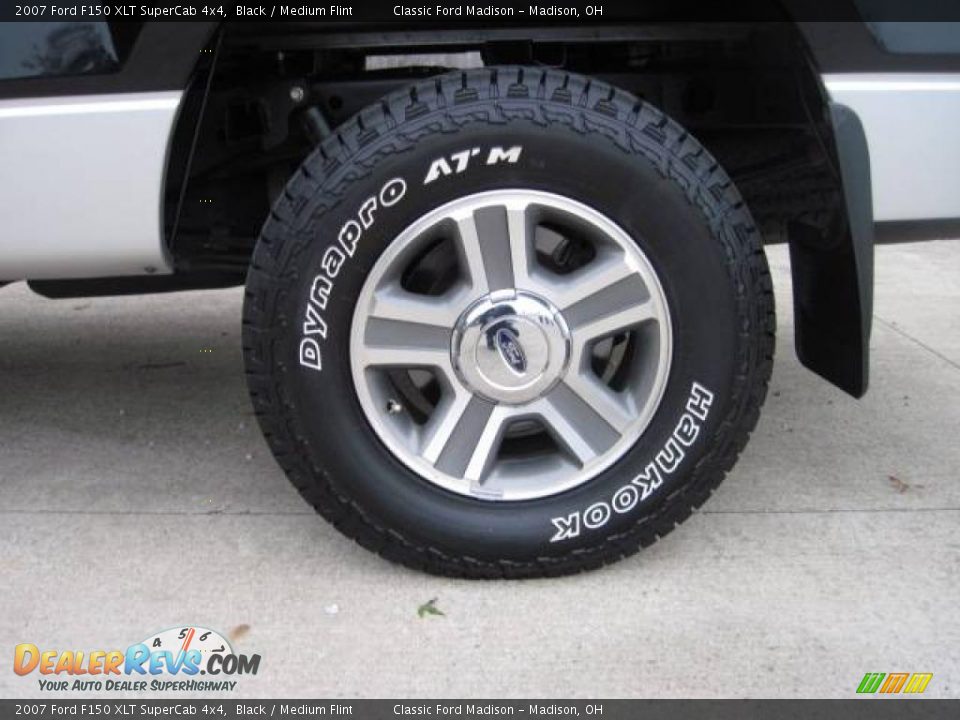 2007 Ford F150 XLT SuperCab 4x4 Black / Medium Flint Photo #6