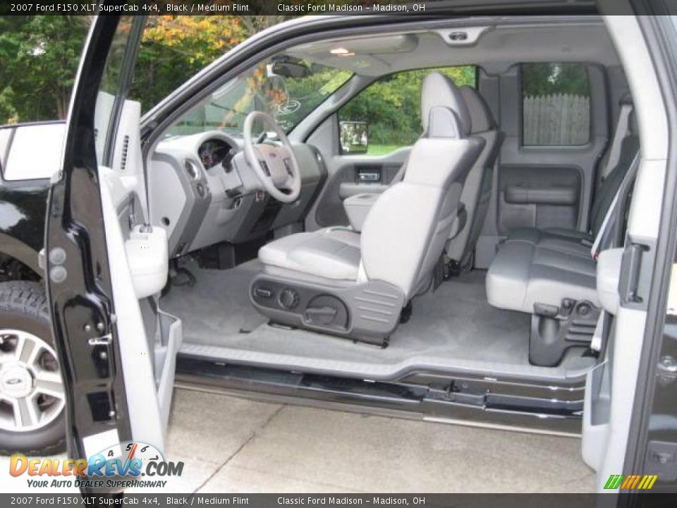 2007 Ford F150 XLT SuperCab 4x4 Black / Medium Flint Photo #13