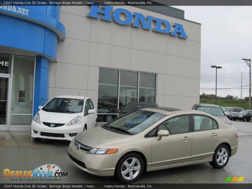 2007 Honda Civic EX Sedan Borrego Beige Metallic / Ivory Photo #1