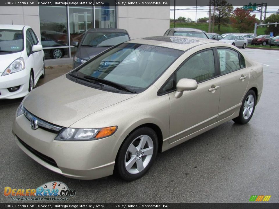 2007 Honda Civic EX Sedan Borrego Beige Metallic / Ivory Photo #2