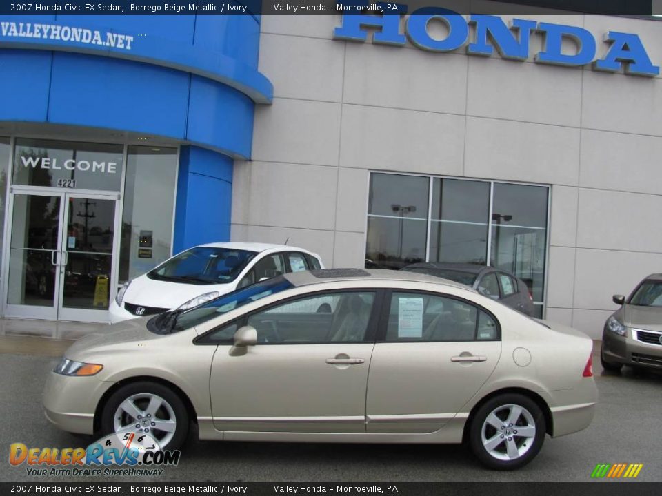 2007 Honda Civic EX Sedan Borrego Beige Metallic / Ivory Photo #5