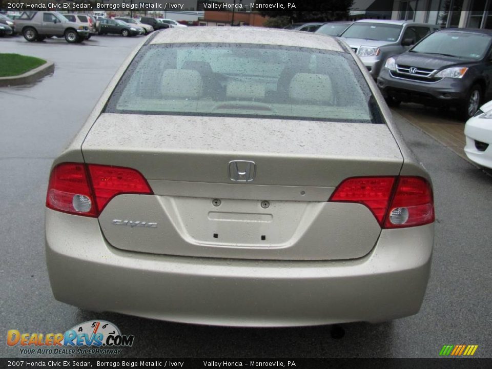2007 Honda Civic EX Sedan Borrego Beige Metallic / Ivory Photo #6