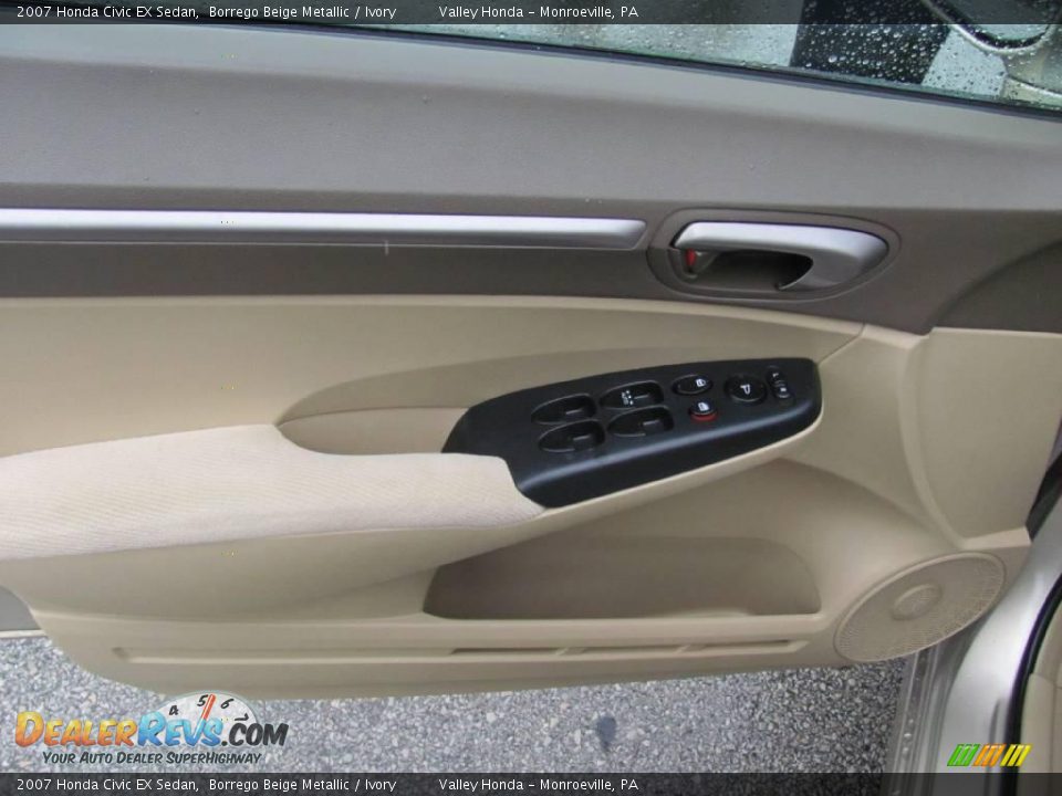 2007 Honda Civic EX Sedan Borrego Beige Metallic / Ivory Photo #8