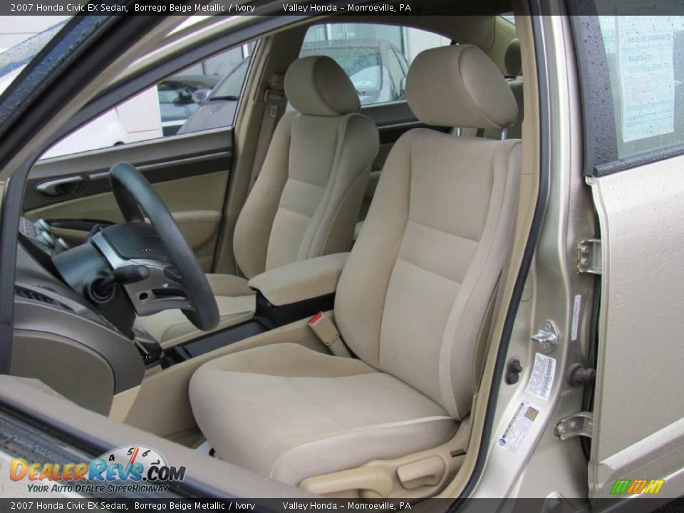 2007 Honda Civic EX Sedan Borrego Beige Metallic / Ivory Photo #12
