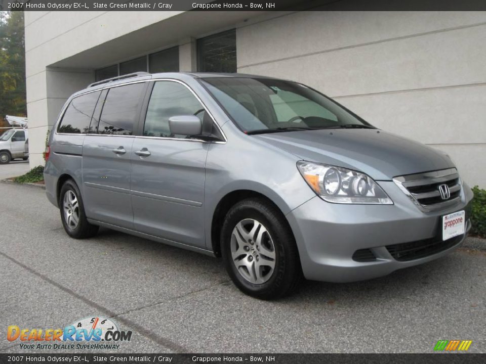 2007 Honda Odyssey EX-L Slate Green Metallic / Gray Photo #1
