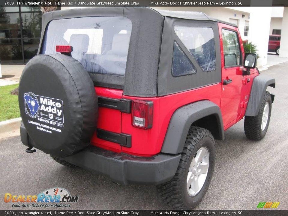 2009 Jeep Wrangler X 4x4 Flame Red / Dark Slate Gray/Medium Slate Gray Photo #5