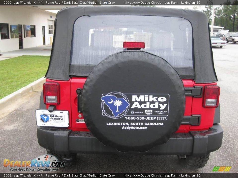 2009 Jeep Wrangler X 4x4 Flame Red / Dark Slate Gray/Medium Slate Gray Photo #6
