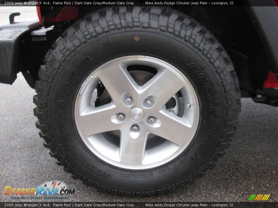 2009 Jeep Wrangler X 4x4 Flame Red / Dark Slate Gray/Medium Slate Gray Photo #7