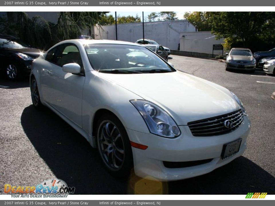 2007 Infiniti G 35 Coupe Ivory Pearl / Stone Gray Photo #3