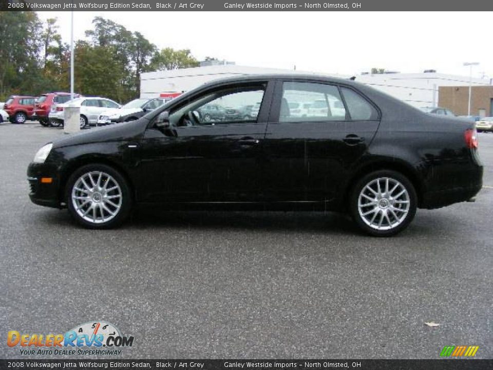 2008 Volkswagen Jetta Wolfsburg Edition Sedan Black / Art Grey Photo #2