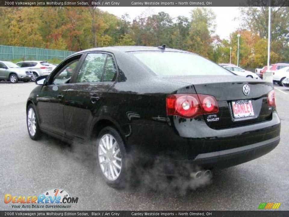 2008 Volkswagen Jetta Wolfsburg Edition Sedan Black / Art Grey Photo #3