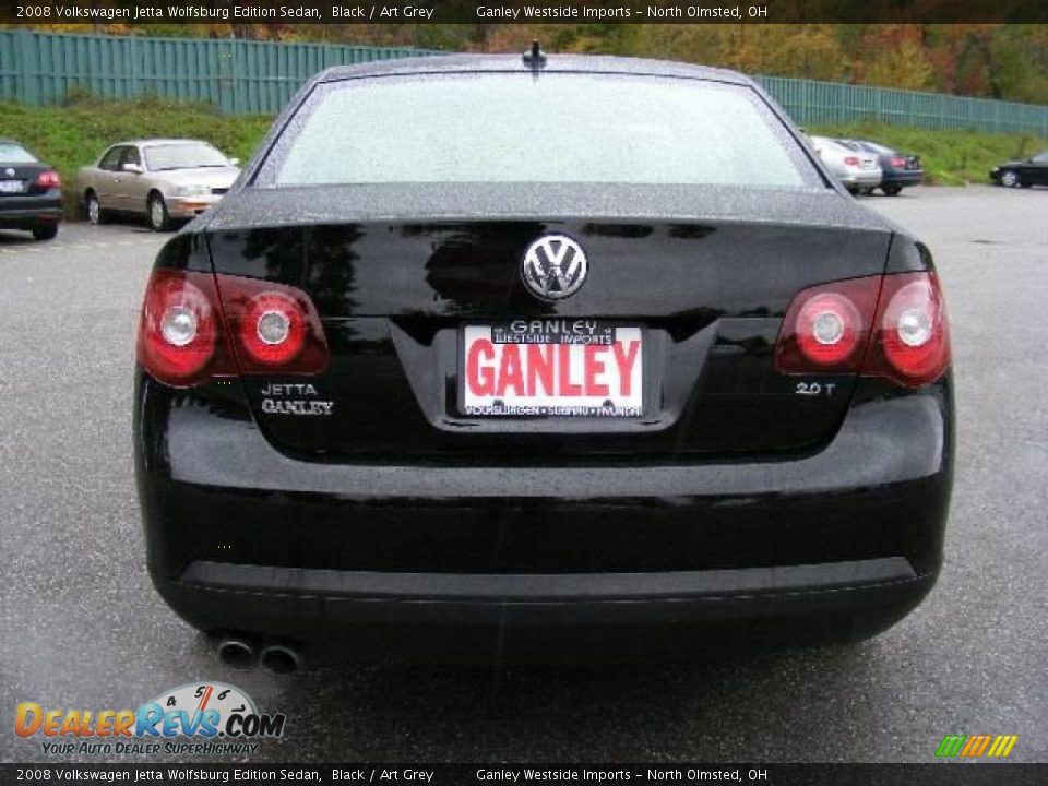 2008 Volkswagen Jetta Wolfsburg Edition Sedan Black / Art Grey Photo #4