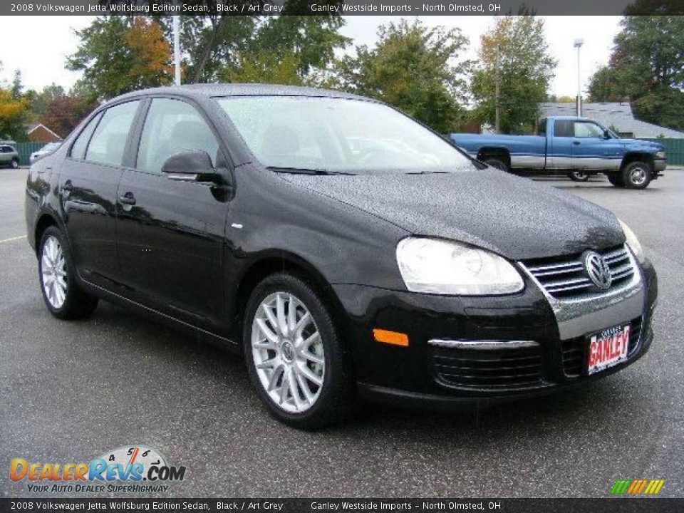 2008 Volkswagen Jetta Wolfsburg Edition Sedan Black / Art Grey Photo #7