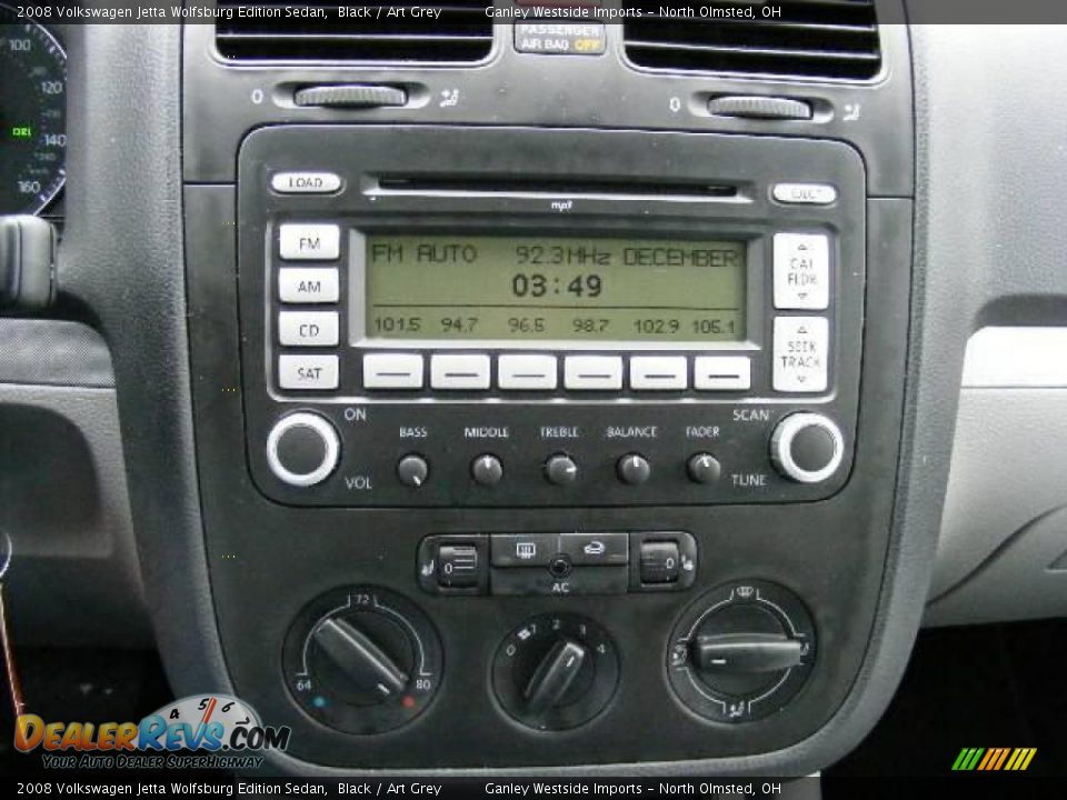 2008 Volkswagen Jetta Wolfsburg Edition Sedan Black / Art Grey Photo #18