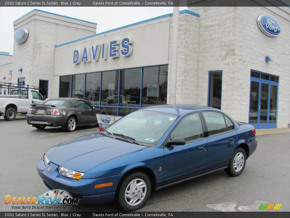 2001 Saturn S Series SL Sedan Blue / Gray Photo #1