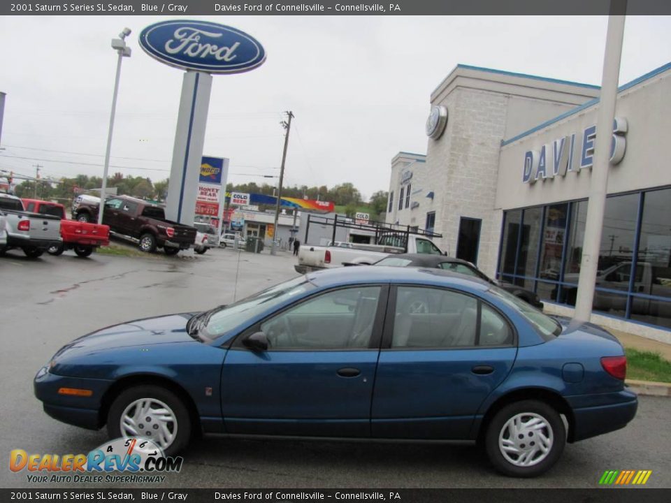2001 Saturn S Series SL Sedan Blue / Gray Photo #2