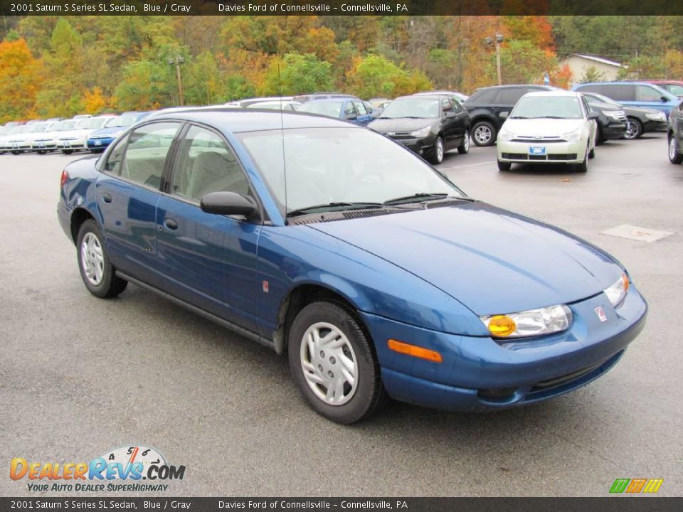 2001 Saturn S Series SL Sedan Blue / Gray Photo #5