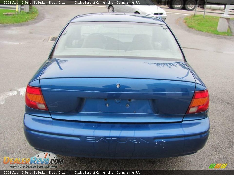 2001 Saturn S Series SL Sedan Blue / Gray Photo #6