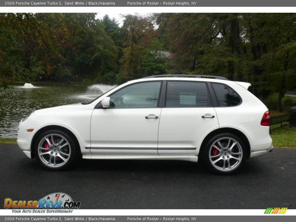 2009 Porsche Cayenne Turbo S Sand White / Black/Havanna Photo #3
