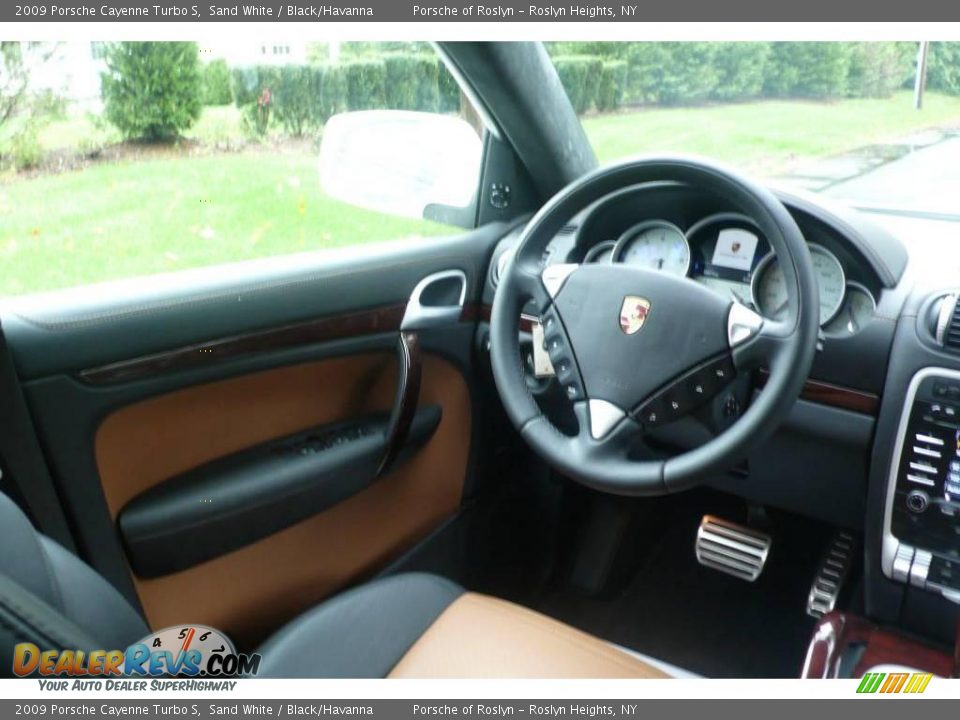 2009 Porsche Cayenne Turbo S Sand White / Black/Havanna Photo #16