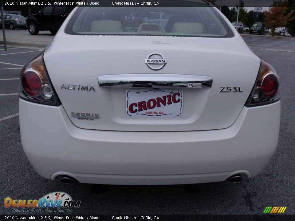 2010 Nissan Altima 2.5 S Winter Frost White / Blond Photo #4