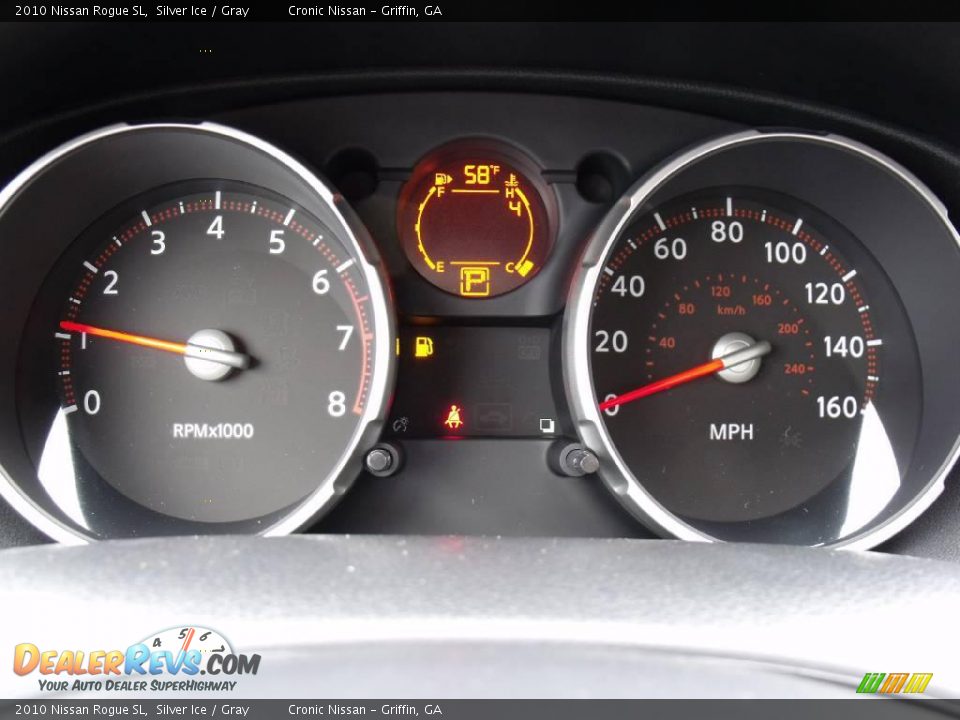 2010 Nissan Rogue SL Silver Ice / Gray Photo #10