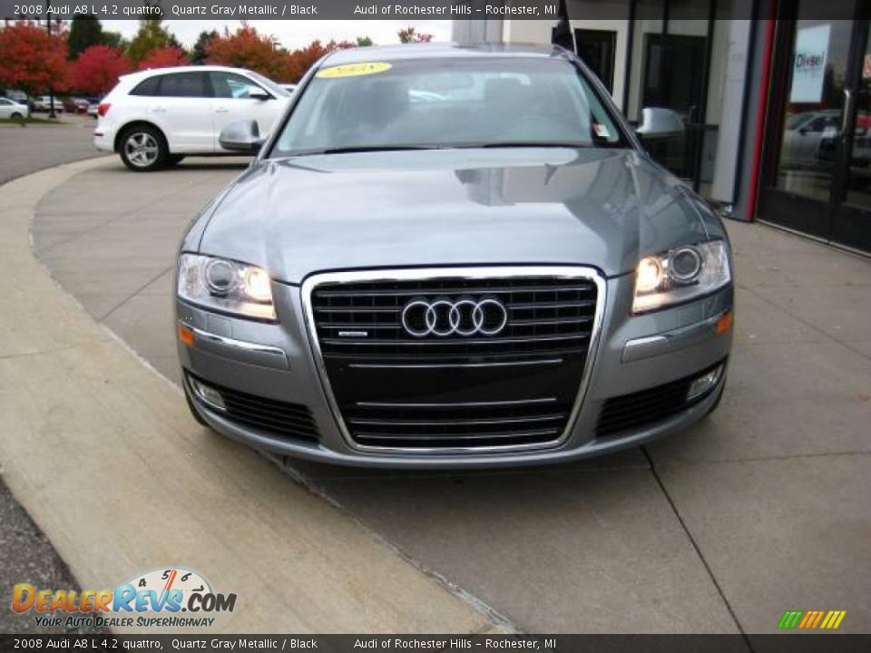 2008 Audi A8 L 4.2 quattro Quartz Gray Metallic / Black Photo #2