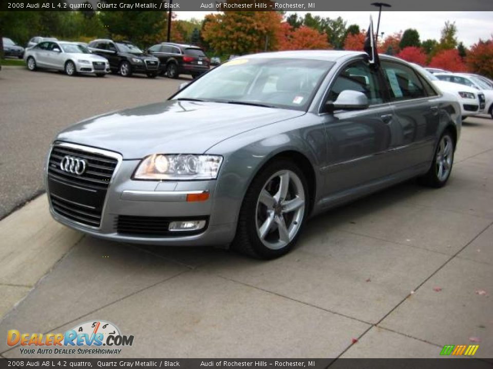 2008 Audi A8 L 4.2 quattro Quartz Gray Metallic / Black Photo #3