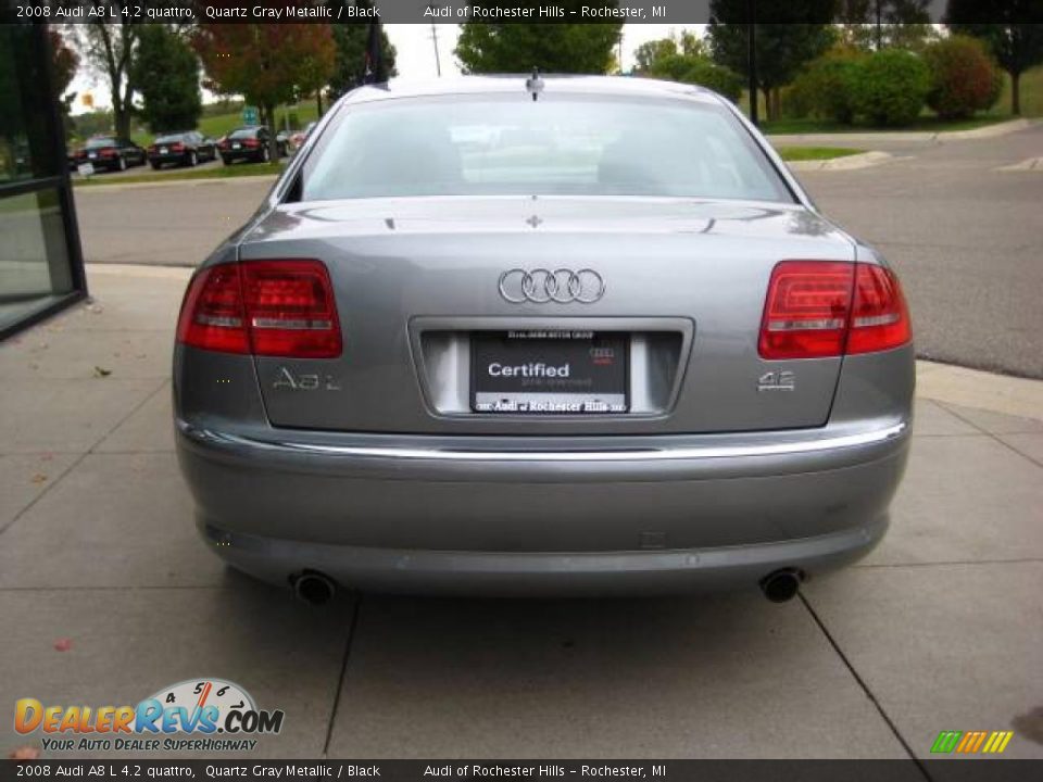 2008 Audi A8 L 4.2 quattro Quartz Gray Metallic / Black Photo #5