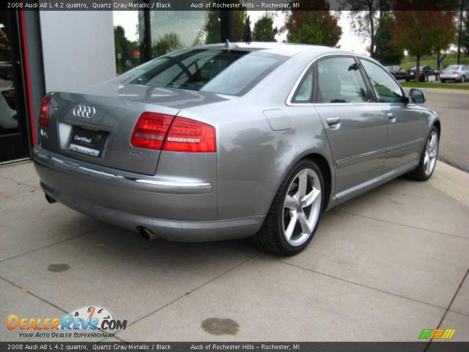 2008 Audi A8 L 4.2 quattro Quartz Gray Metallic / Black Photo #6