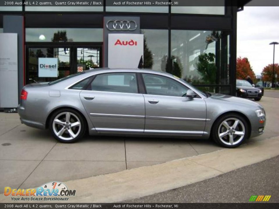 2008 Audi A8 L 4.2 quattro Quartz Gray Metallic / Black Photo #7