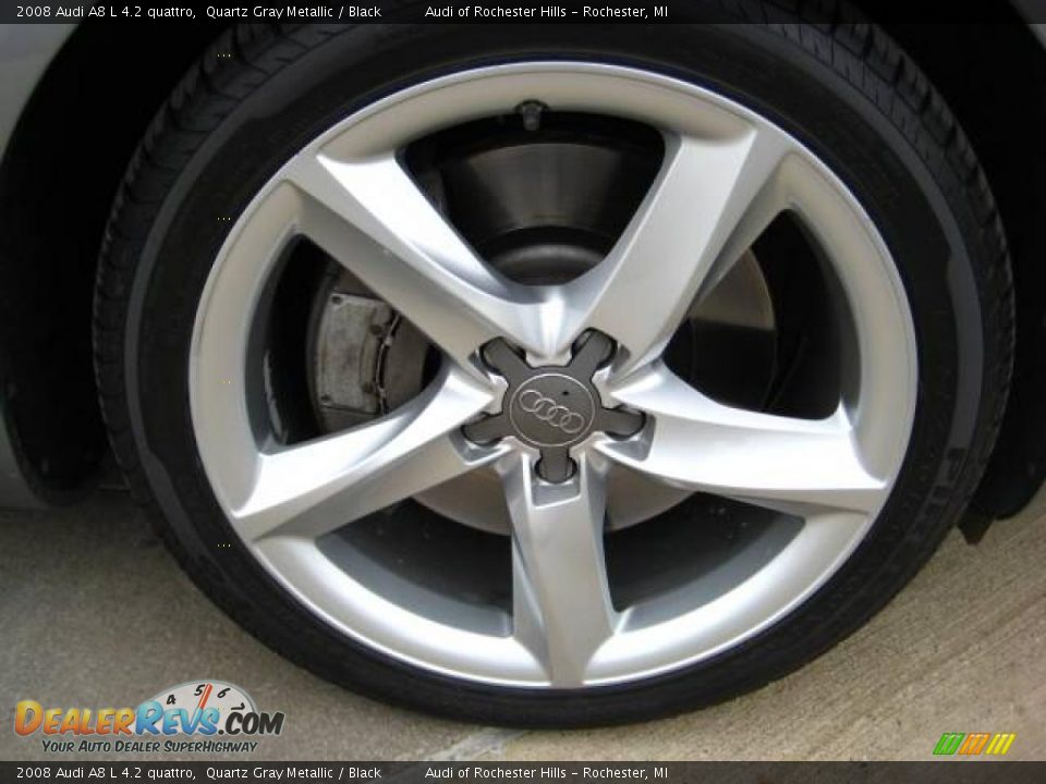 2008 Audi A8 L 4.2 quattro Quartz Gray Metallic / Black Photo #8