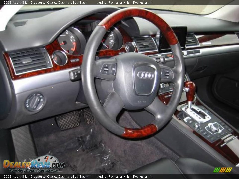 2008 Audi A8 L 4.2 quattro Quartz Gray Metallic / Black Photo #11