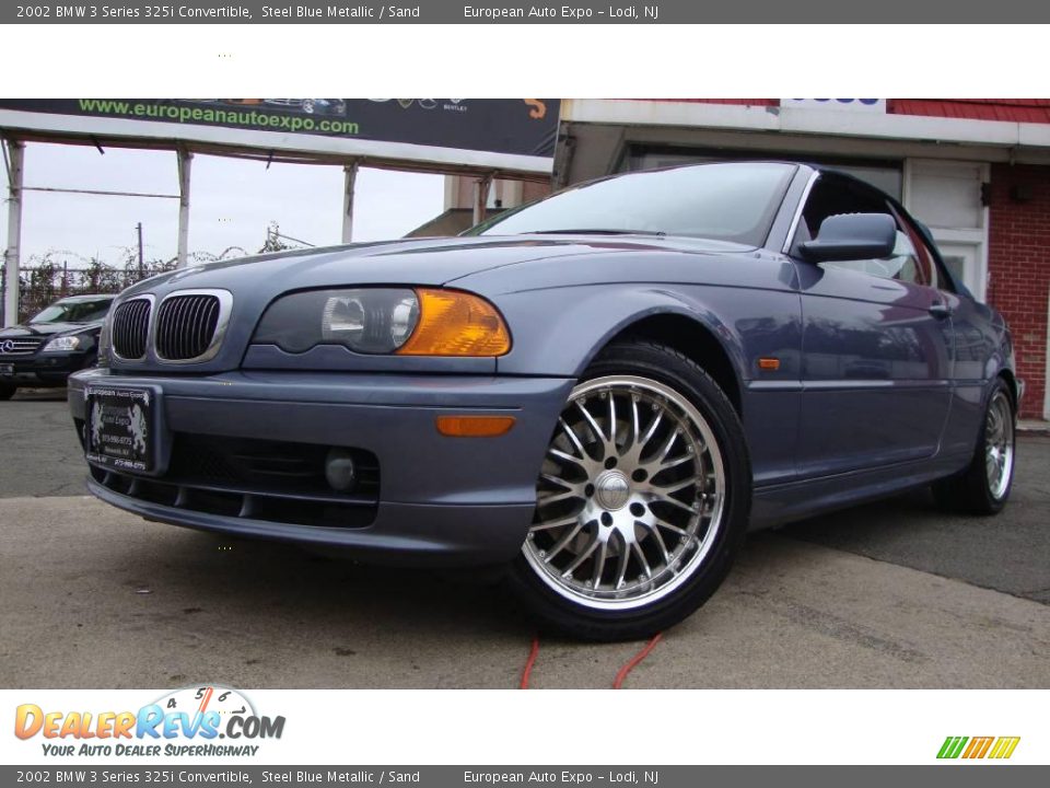 2002 BMW 3 Series 325i Convertible Steel Blue Metallic / Sand Photo #1