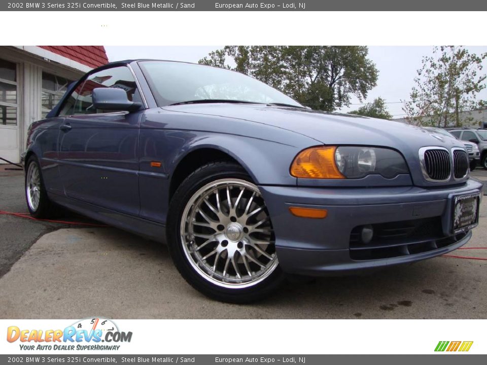 2002 BMW 3 Series 325i Convertible Steel Blue Metallic / Sand Photo #2