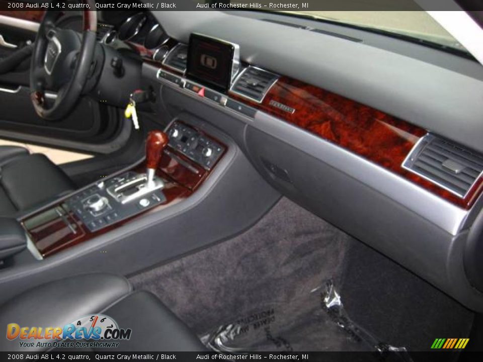 2008 Audi A8 L 4.2 quattro Quartz Gray Metallic / Black Photo #16