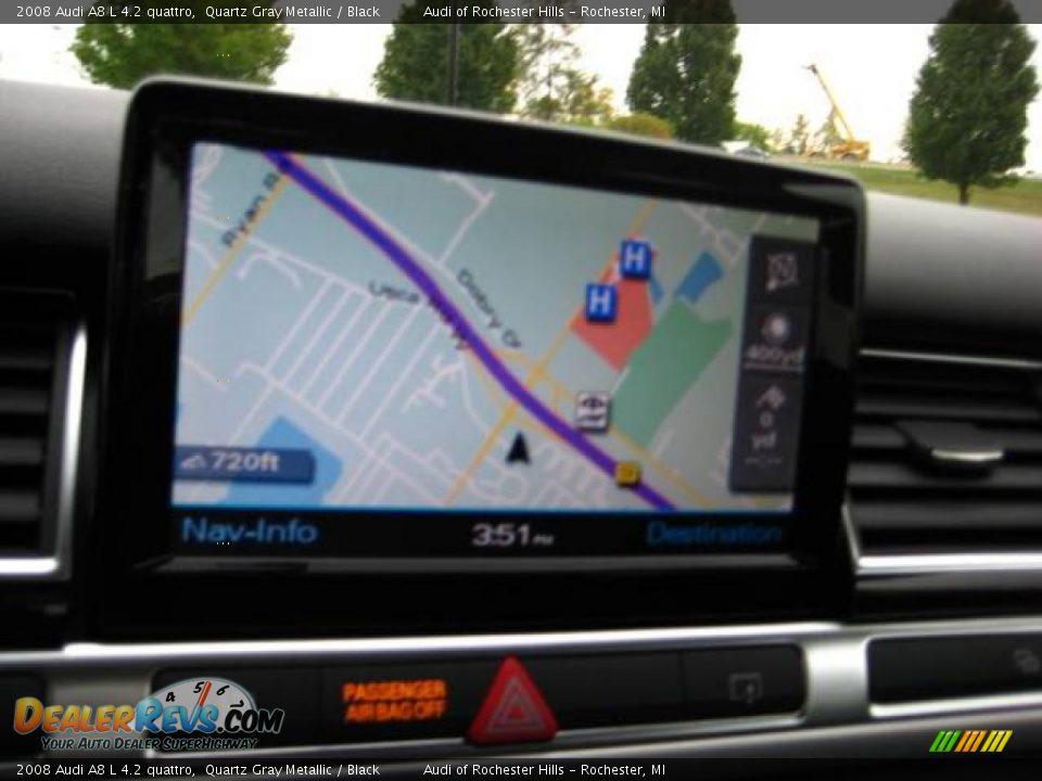 2008 Audi A8 L 4.2 quattro Quartz Gray Metallic / Black Photo #17