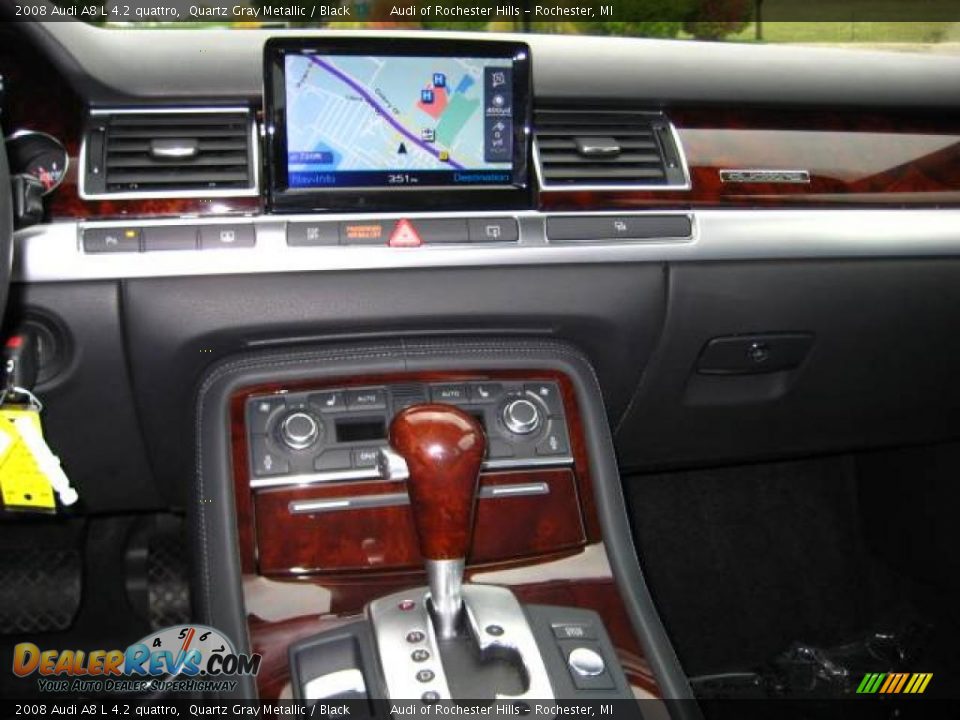 2008 Audi A8 L 4.2 quattro Quartz Gray Metallic / Black Photo #21