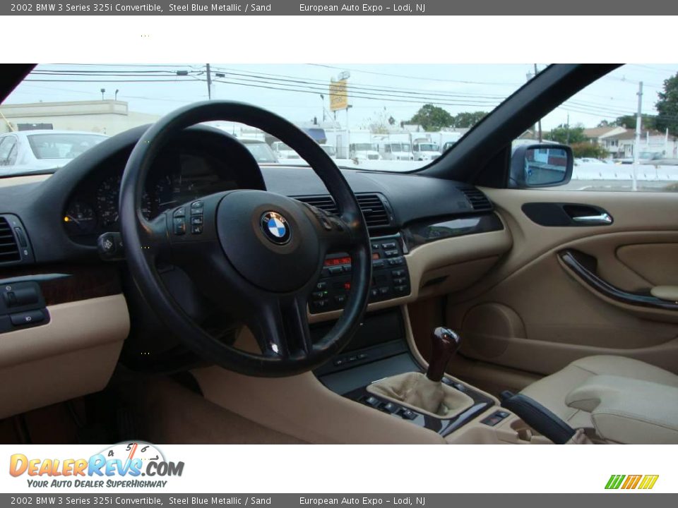 2002 BMW 3 Series 325i Convertible Steel Blue Metallic / Sand Photo #8