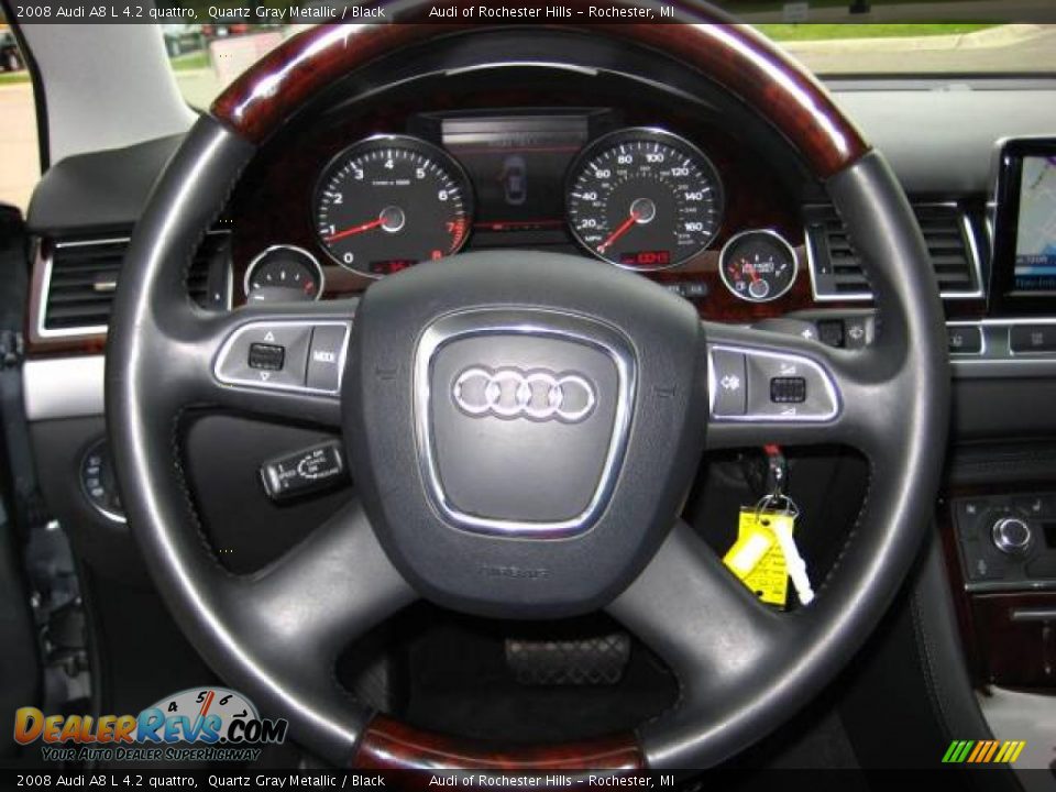 2008 Audi A8 L 4.2 quattro Quartz Gray Metallic / Black Photo #22